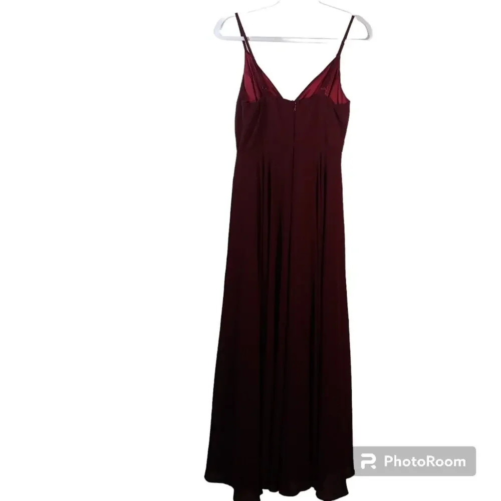 Lulus All About Love Wine Red Maxi Dress Event Size M - Picture 3 of 12